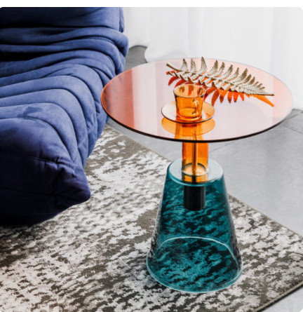 último caso de la compañía sobre La sala de estar del minimalismo moderó la mesa de centro superior de cristal Mini Light Luxury